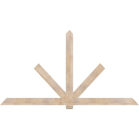 Ekena Millwork Kennewick Smooth Timber Gable Bracket, Douglas Fir, 108"W x 58"H x 1 1/2"D x 5 1/2"F, 13/12 Pitch GBW108X58X0206KEN00SDF